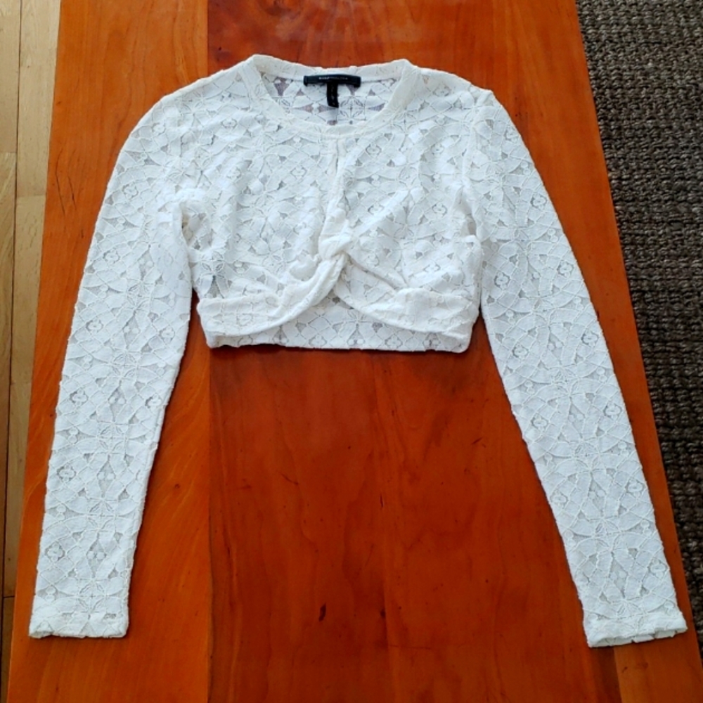 BCBG MaxAzria lace crop top